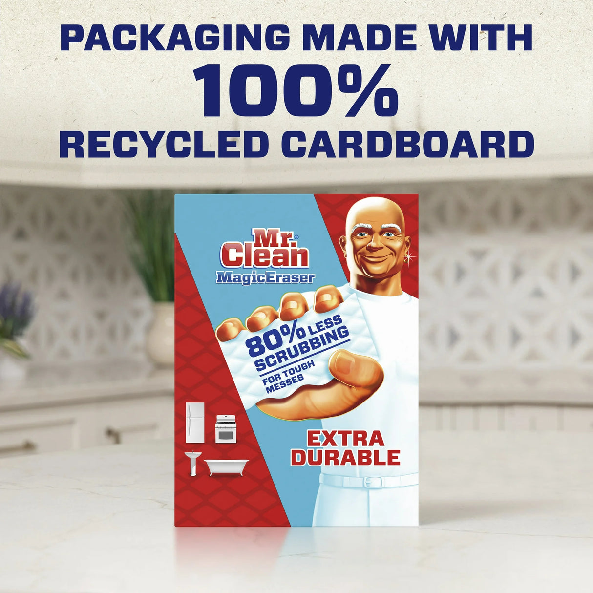 Mr. Clean Magic Eraser Original Multi-Surface Cleaning Pads, 2-Count Box - Scuff & Grime Remover