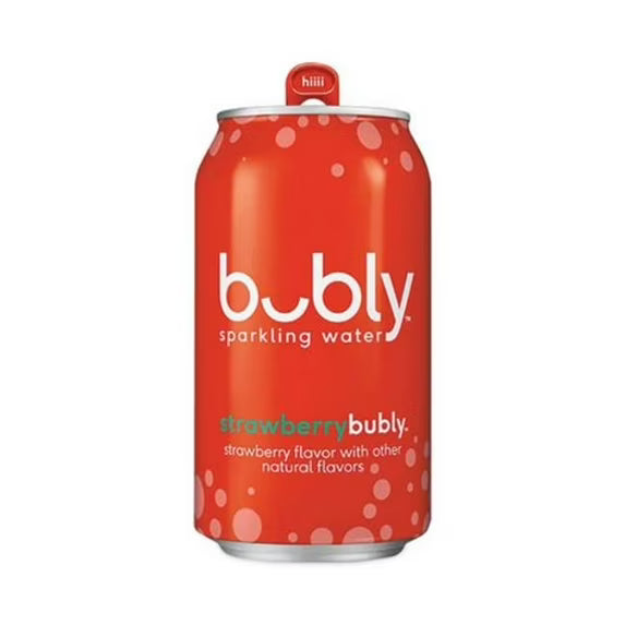 Bubly Sparkling Water, Zero Calories, Zero Sugar, Naturally Flavored, 12 Fl Oz Cans