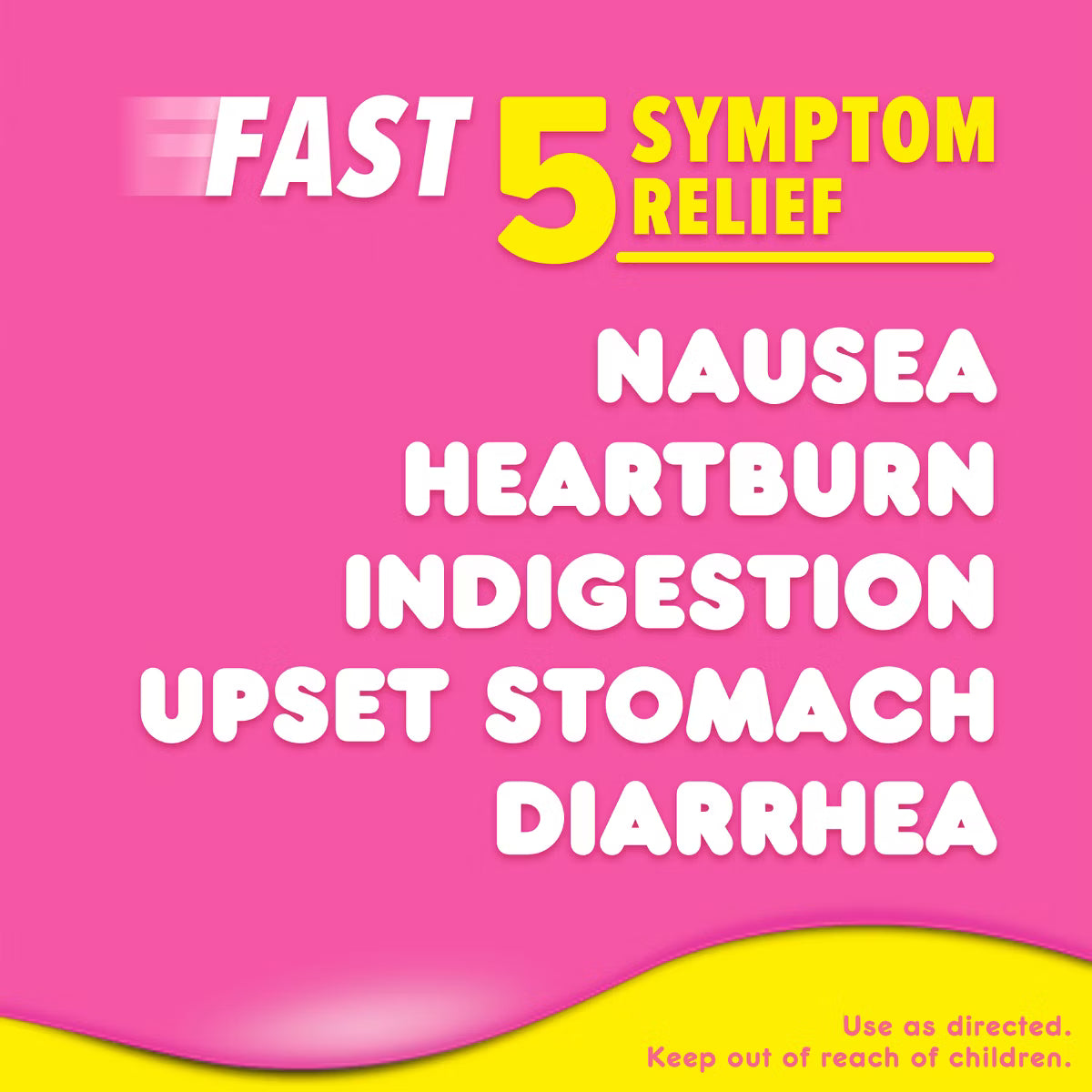 Pepto-Bismol Chewable Tablets, Original Flavor (Pink Bismuth), 12 Count Pack - 5 Symptom Digestive Relief