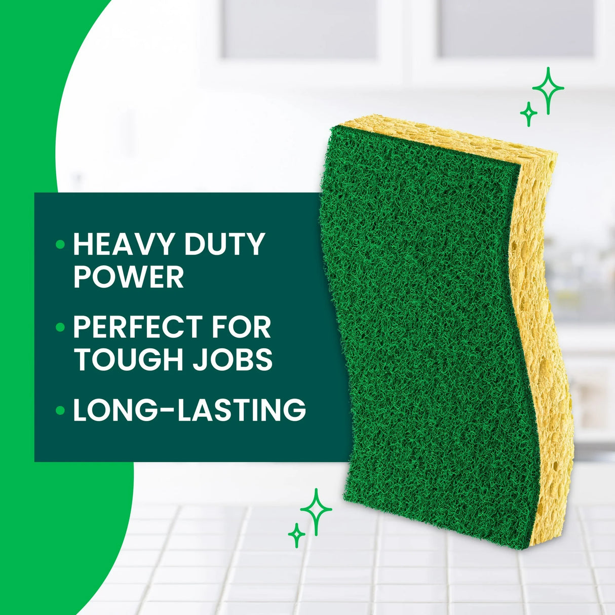 Scotch-Brite Heavy Duty Scour Pads, 3-Count Pack - Tough Kitchen Scrubbers for Pots & Pans