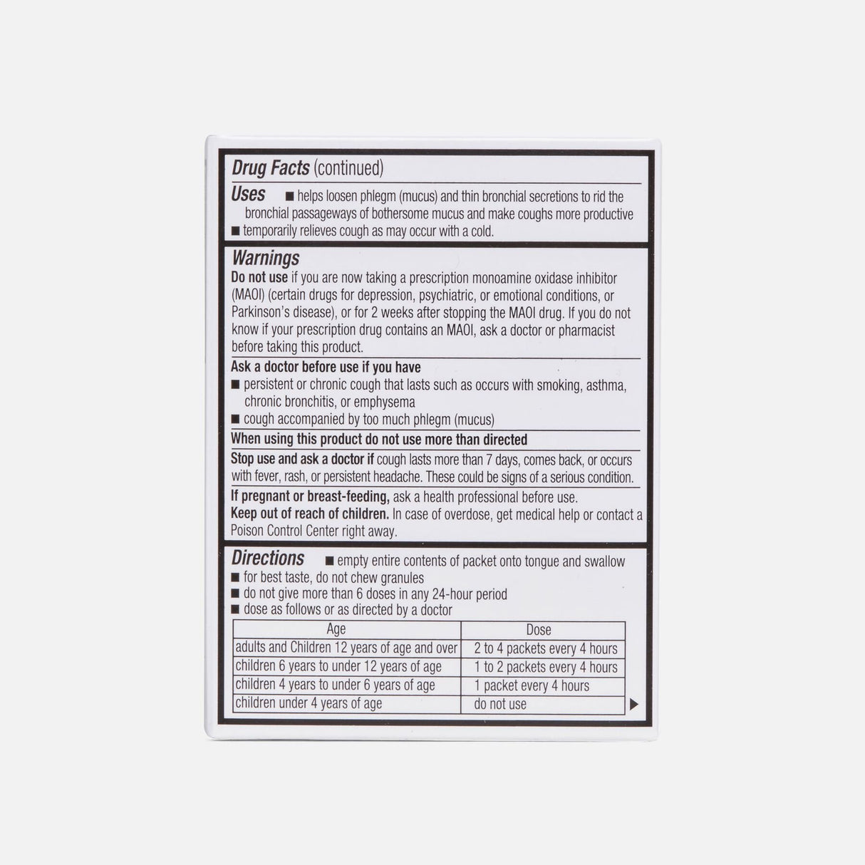 Mucinex Mini-Melts Expectorant Granules, Multi-Symptom Cold/Chest Congestion Relief, Orange or Cherry Flavor (2-Count or 4-Count Packets)