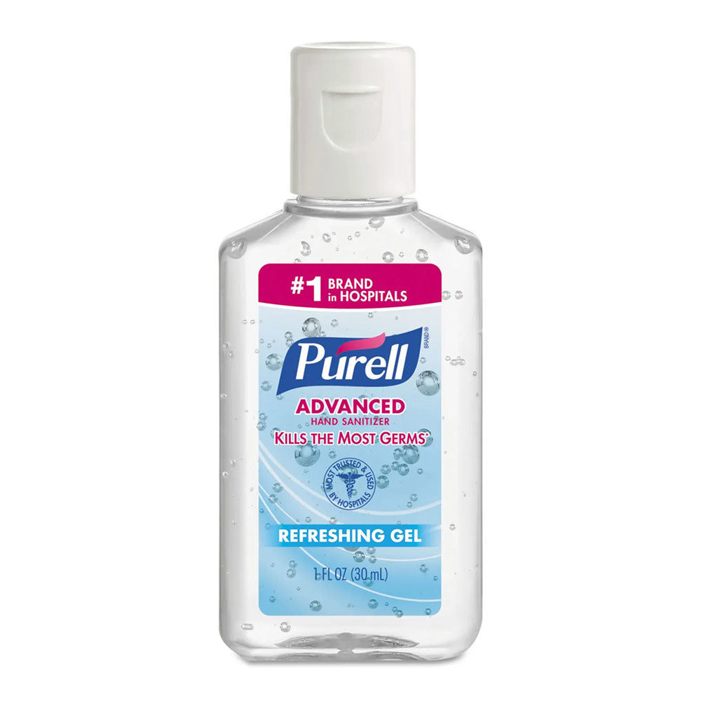 PURELL Advanced Refreshing Gel Hand Sanitizer, 1 Fl Oz Travel Size Bottle, Clean Scent - Kills 99.9% of Germs