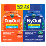 Vicks DayQuil & NyQuil Original Cold & Flu Relief LiquiCaps, 48-Count Combo Pack (24 DayQuil + 24 NyQuil) - Multi-Symptom Relief