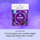 OLLY Sleep Gummy Supplements, Blackberry Zen Flavor, 10 Count Pouch - 3mg Melatonin, L-Theanine & Chamomile