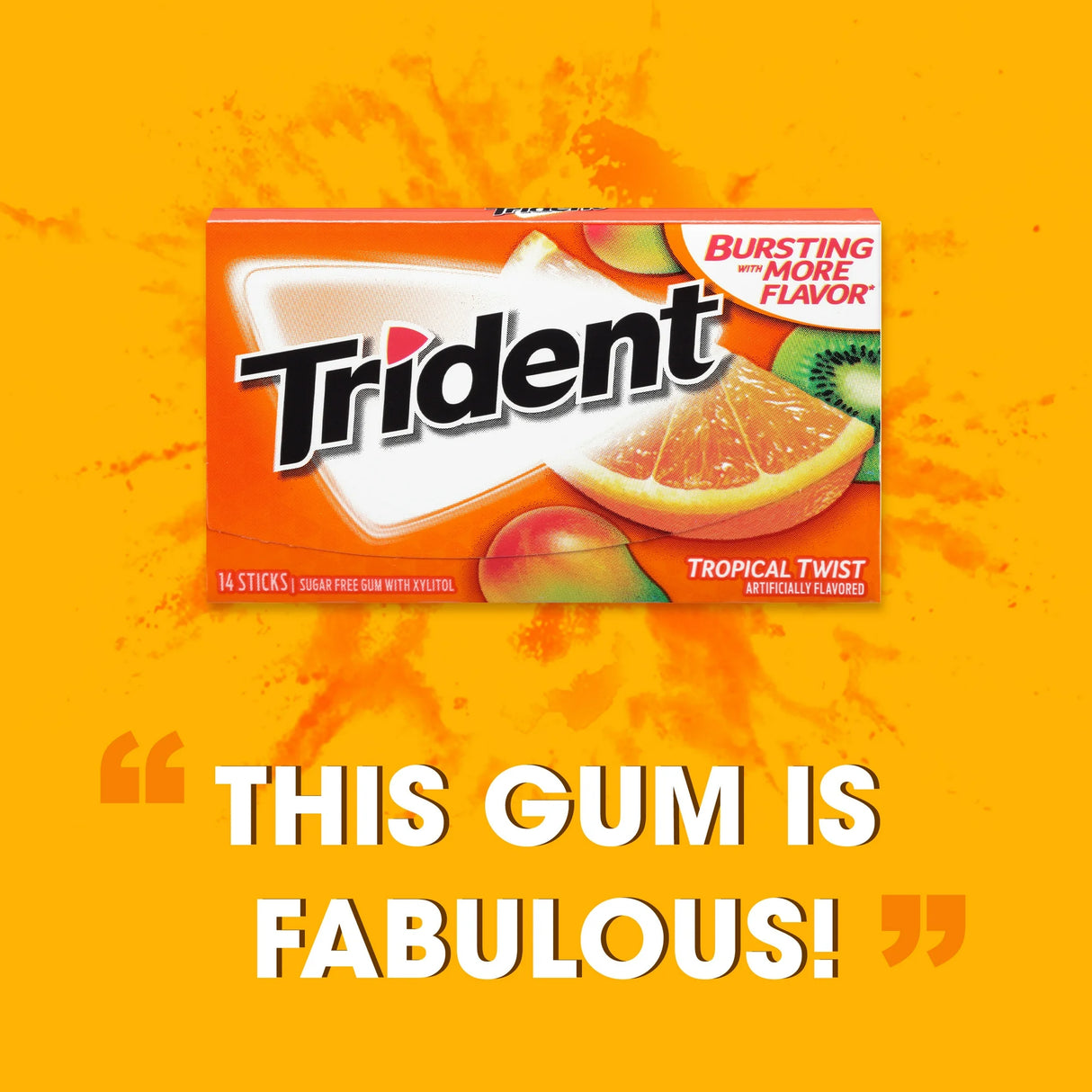 Trident Sugar-Free Gum, 14-Piece Pack (Assorted Popular Flavors), Fights Cavities & Freshens Breath