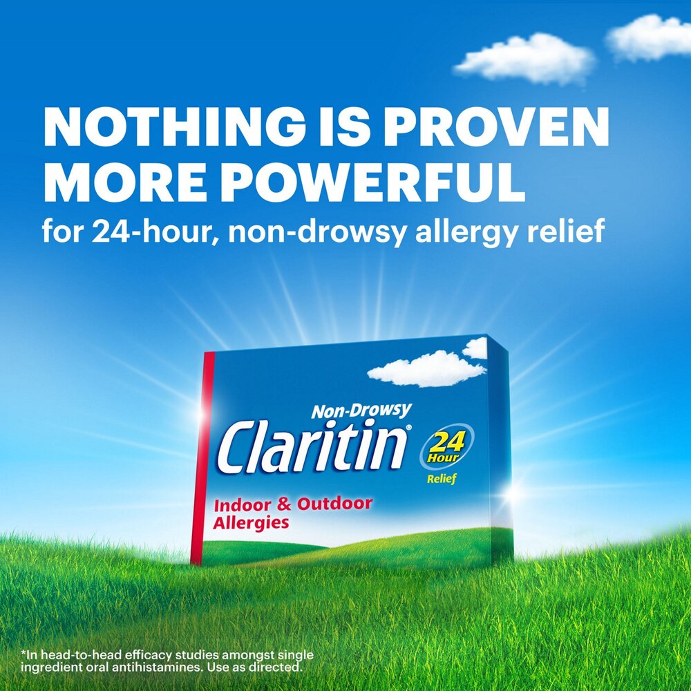 Claritin 24HR Non-Drowsy Allergy Relief Tablets, Loratadine 10mg, 5 Count Pack - Multi-Symptom Rel