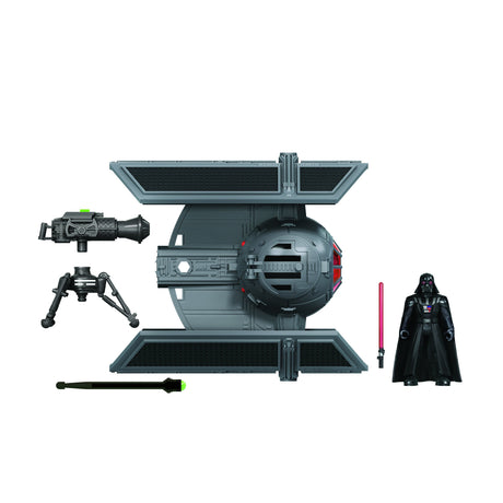 Star Wars Mission Fleet Stellar Class Darth Vader TIE Advanced 2.5-Inch-Scale Figure and Vehicle, Toys for Kids Ages 4 and Up