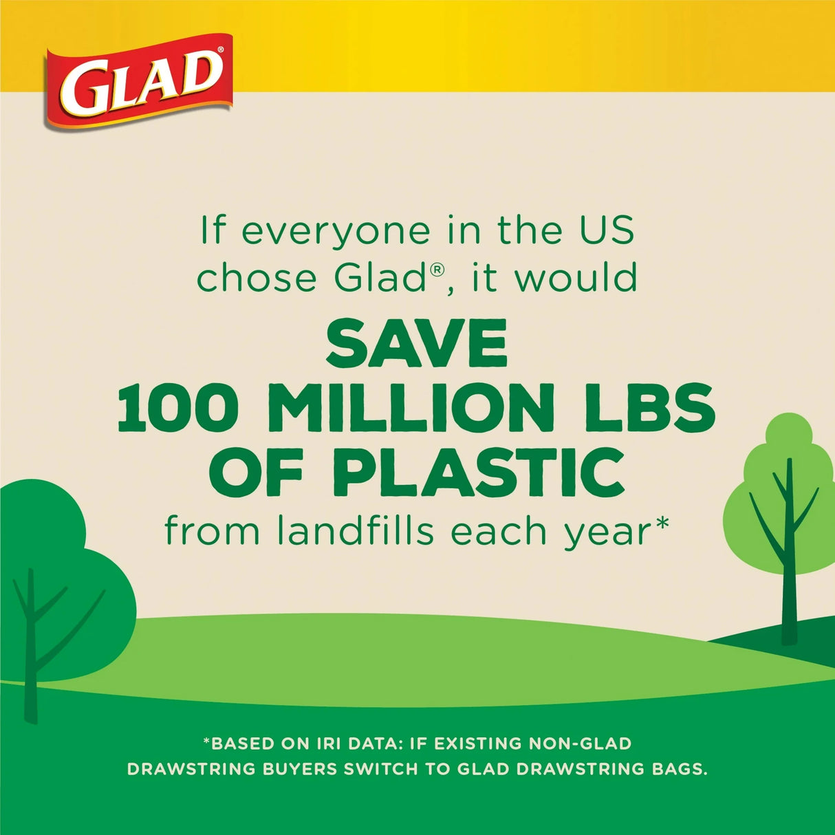 Glad ForceFlex Plus with Clorox Tall Kitchen Drawstring Trash Bags, 13 Gallon, Lemon Fresh Bleach Scent, 20 Count
