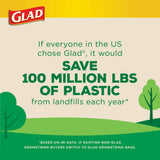 Glad ForceFlex Plus with Clorox Tall Kitchen Drawstring Trash Bags, 13 Gallon, Lemon Fresh Bleach Scent, 20 Count