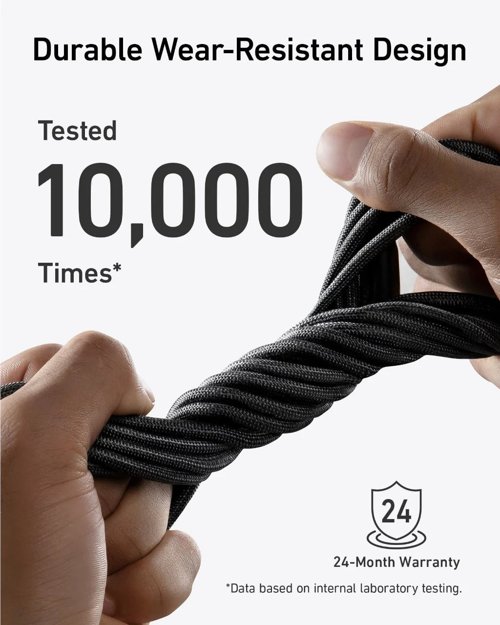 Anker USB-C Fast Charging Cable, 6ft Reinforced Braided Nylon (Supports up to 240W Power Delivery)