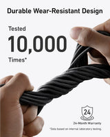 Anker USB-C Fast Charging Cable, 6ft Reinforced Braided Nylon (Supports up to 240W Power Delivery)