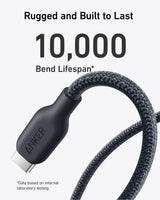 Anker USB-C Fast Charging Cable, 6ft Reinforced Braided Nylon (Supports up to 240W Power Delivery)