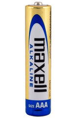 Maxell Alkaline AAA Batteries, 4-Count Blister Pack - Reliable 1.5V Power for Everyday Devices
