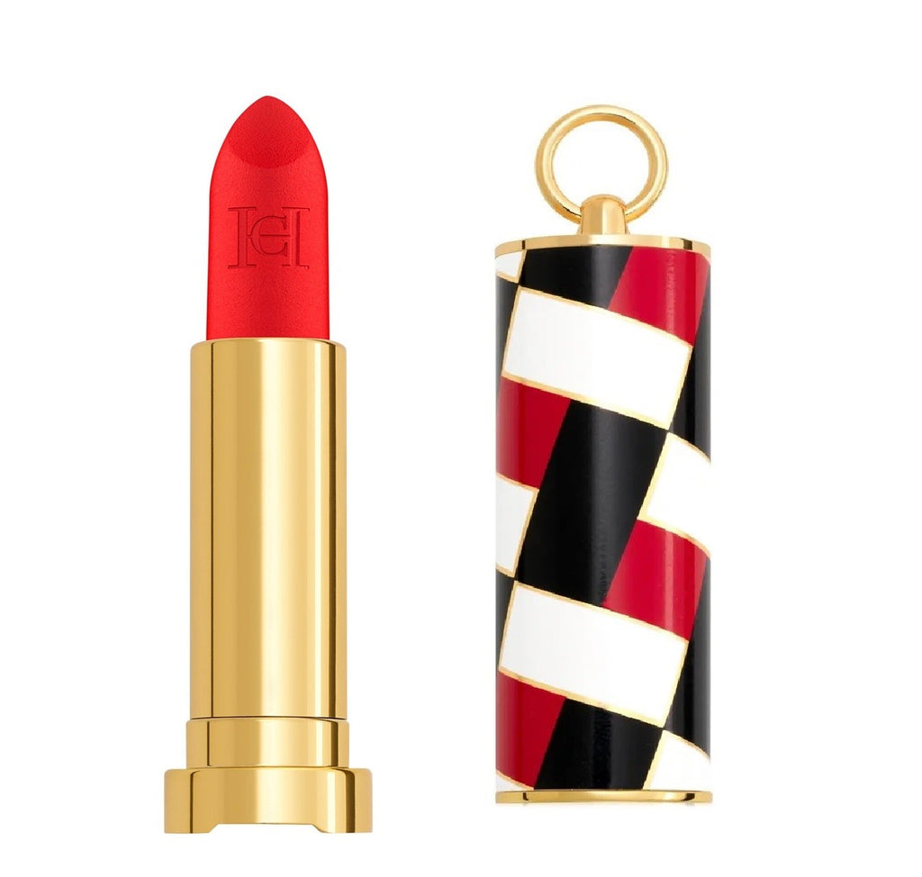 CAROLINA HERRERA THE LIPSTICK MATTE 0.12 REFILLABLE LIPSTICK 480 ALMOST CORAL WITH CAP