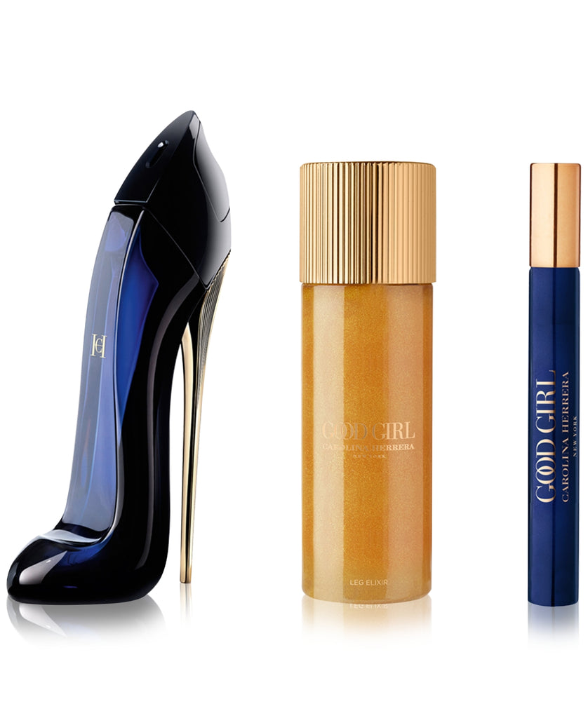 CAROLINA HERRERA GOOD GIRL 3 PCS SET: 2.7 EAU DE PARFUM SPRAY + 0.34 EAU DE PARFUM ROLL ON + 3.4 BODY OIL