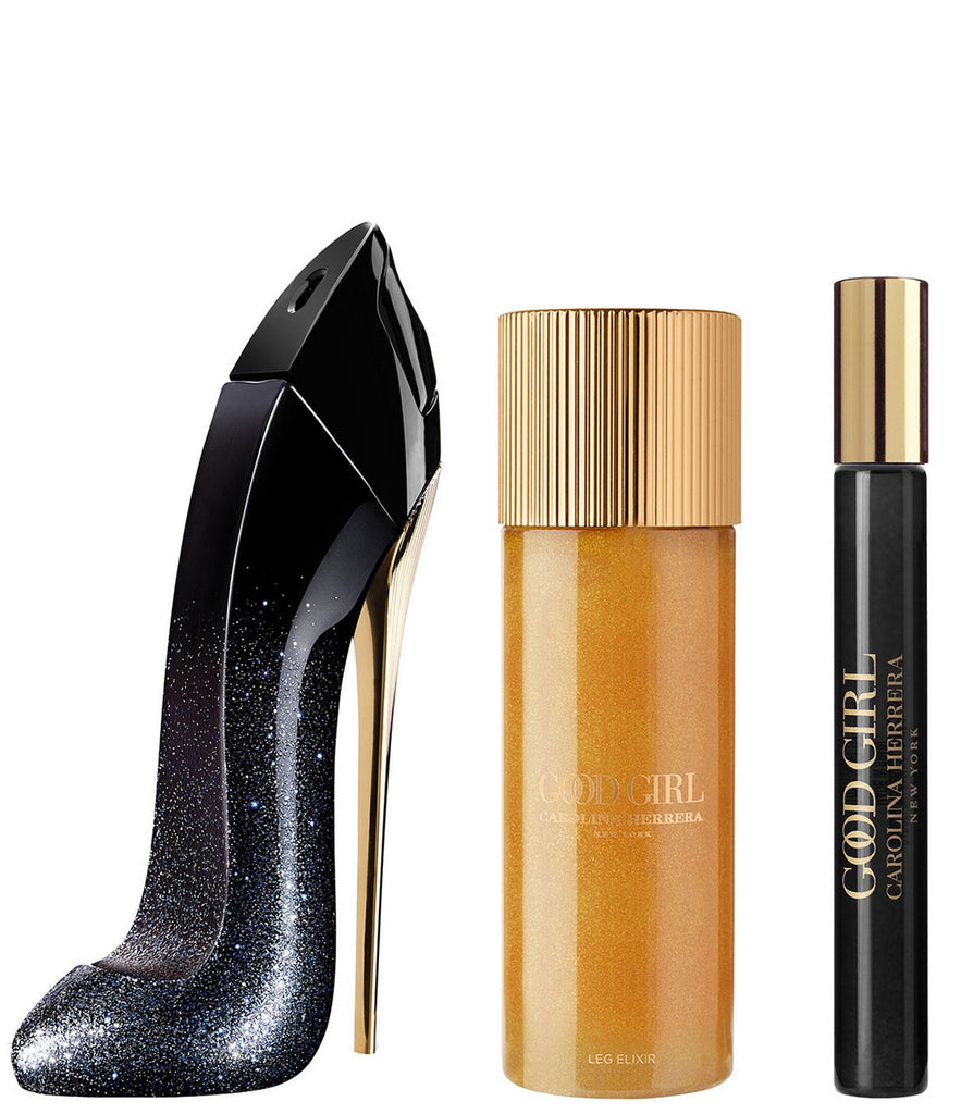 CAROLINA HERRERA GOOD GIRL SUPREME 3 PCS SET: 2.7 EAU DE PARFUM SPRAY + 0.34 EAU DE PARFUM ROLL ON + 3.4 BODY OIL
