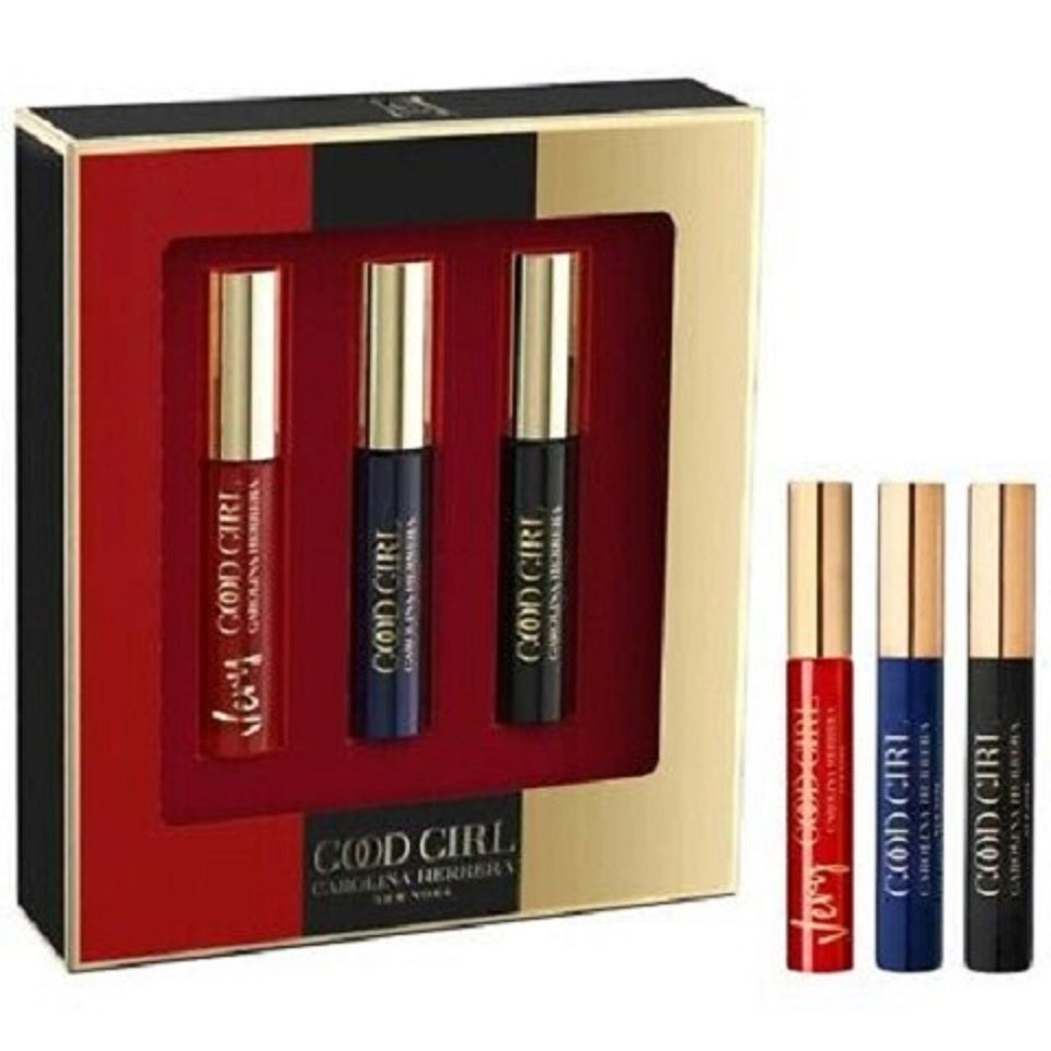 CAROLINA HERRERA GOOD GIRL 3 X 0.17 EAU DE PARFUM ROLL ON SET: GOOD GIRL + GOOD GIRL SUPREME + VERY GOOD GIRL