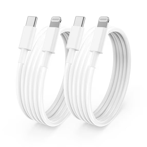 USB-C to Lightning Charging Cable 2 Pack (Apple Compatible)