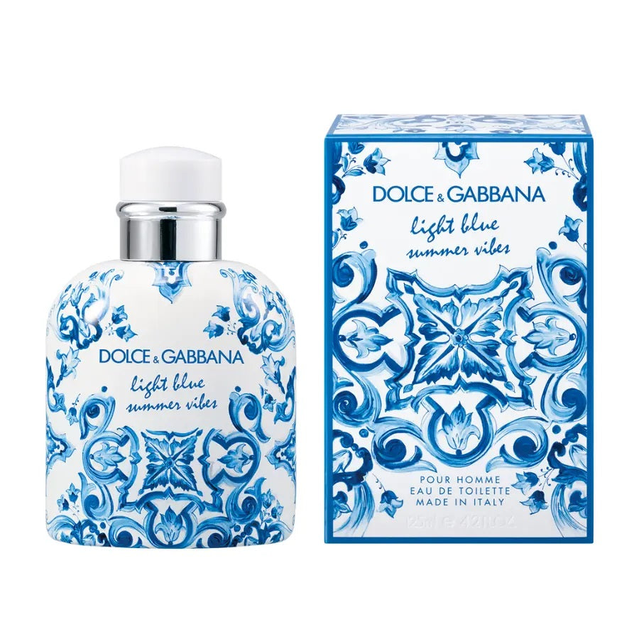 DOLCE & GABBANA LIGHT BLUE SUMMER VIBES 4.2 EAU DE TOILETTE SPRAY FOR MEN