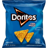 Doritos Cool Ranch Flavored Tortilla Chips, Small Single-Serve Bag, 1.75 oz