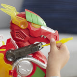 Playskool Heroes Power Rangers Red Ranger and Dragon Thunderzord, 3-inch action figure, 14-inch Zord, Lights and Sounds, Collectible Toys for Kids Ages 3 and Up
