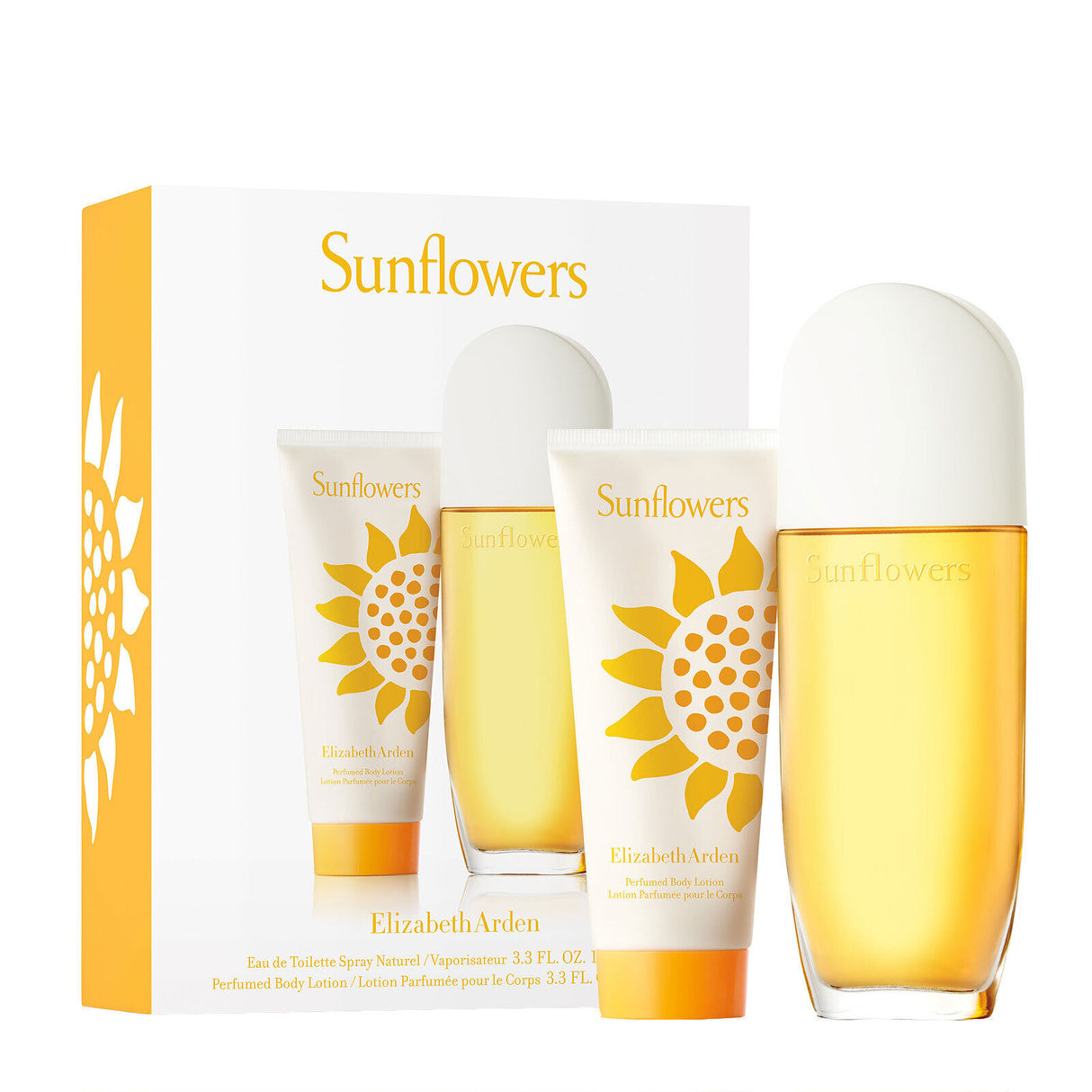 SUNFLOWERS 2 PCS SET FOR WOMEN: 3.3 EAU DE TOILETTE + 3.3 BODY LOTION