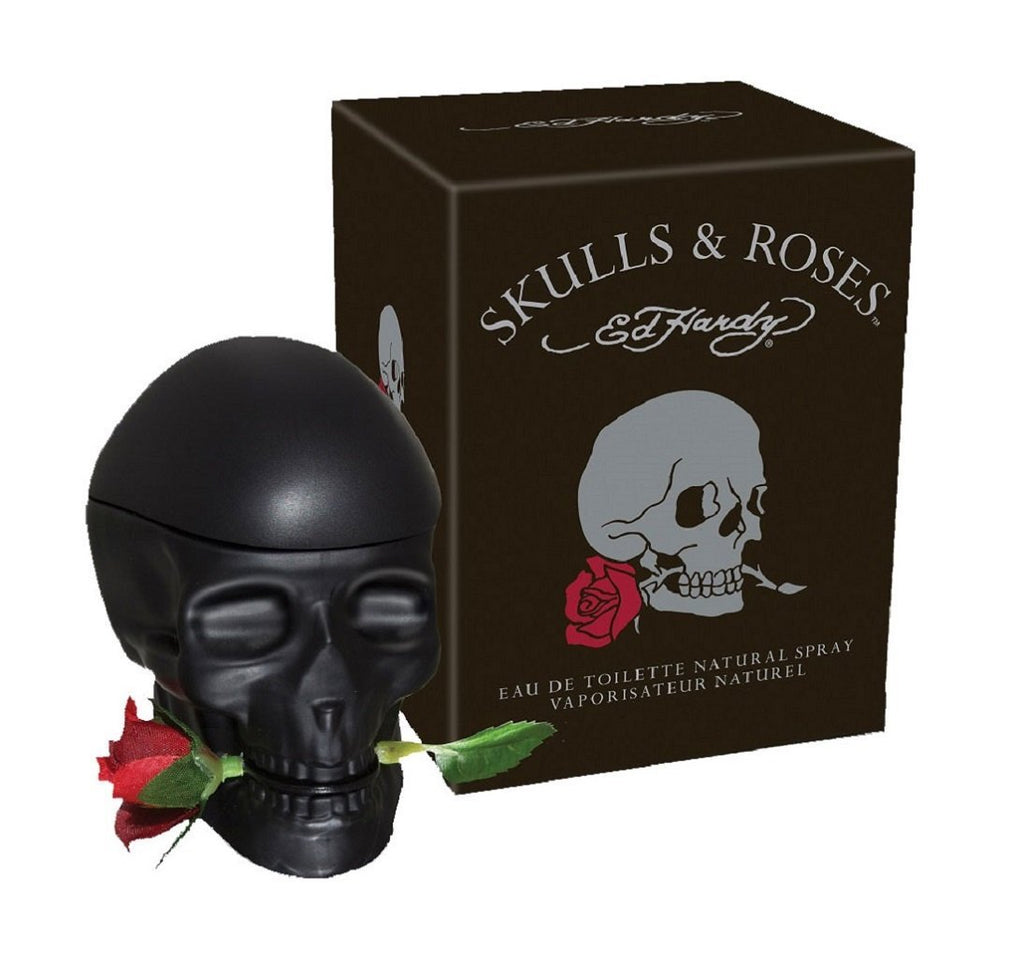 ED HARDY SKULLS & ROSES 2.5 EAU DE TOILETTE SPRAY FOR MEN