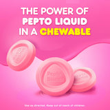 Pepto-Bismol Chewable Tablets, Original Flavor (Pink Bismuth), 12 Count Pack - 5 Symptom Digestive Relief