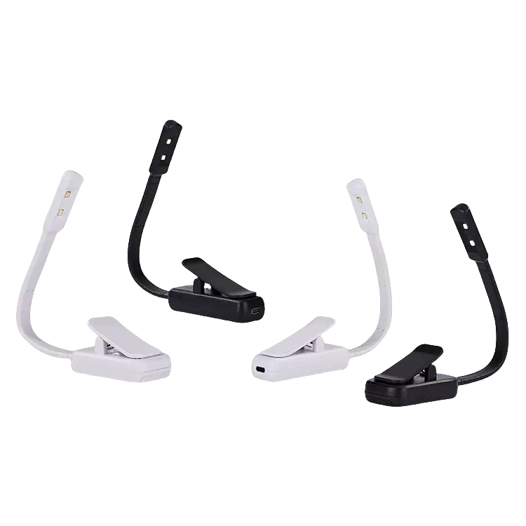 Mini Small Rechargeable Led Reading Book Clip Light 2*AAA Battery Powered Eye Caring Dimmable Clip on Light