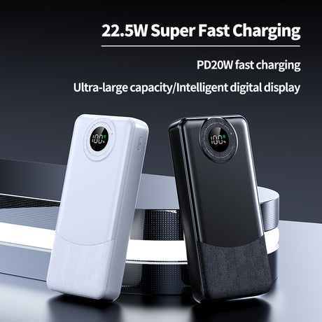 10000mAh Portable Intelligent Digital Power Bank - 22.5W Fast Charging, Dual USB Output
