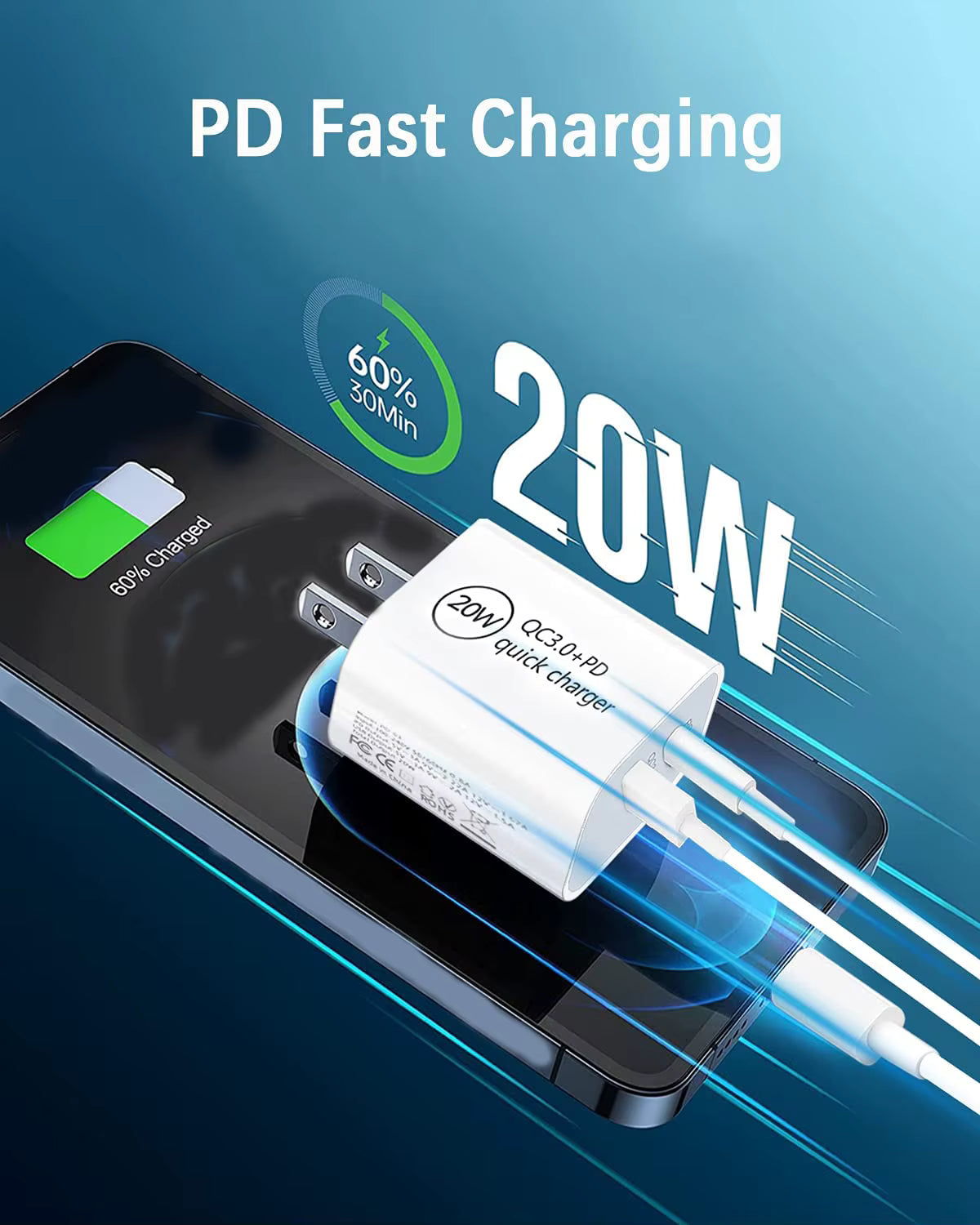 20W Fast-Charge USB-C Wall Adapter