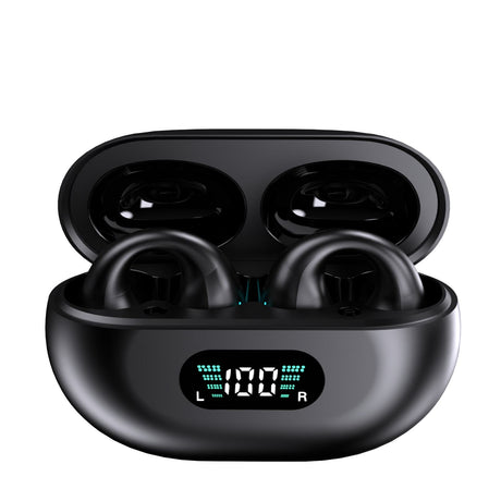 LED Power Display Ear Clip Sports Earphones - ENC Noise Reduction, IPX7 Waterproof, Low Latency