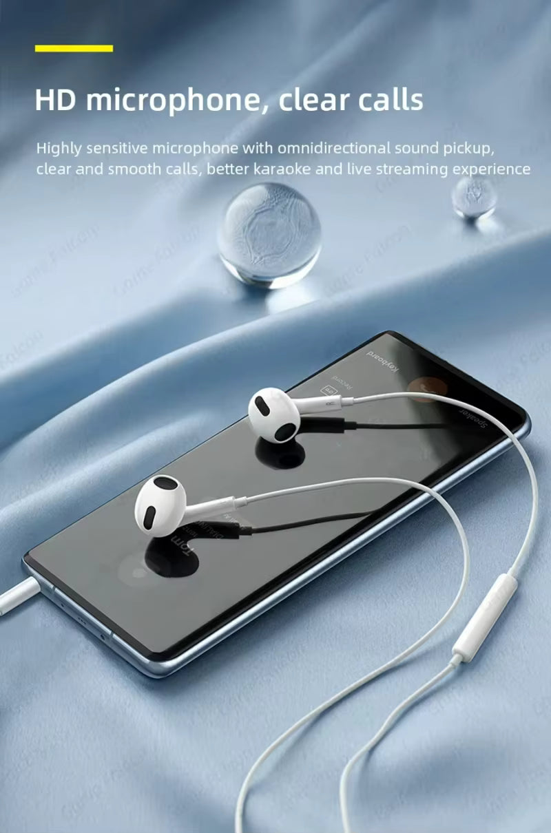 Wired Earbuds with In-Line Microphone