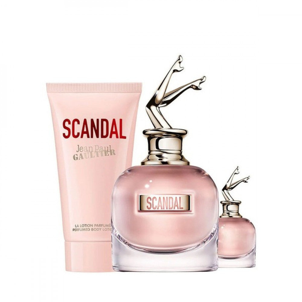 JEAN PAUL GAULTIER SCANDAL 3 PCS SET FOR WOMEN: 1.7 EAU DE PARFUM SPRAY + 0.2 EAU DE PARFUM + 2.5 BODY LOTION