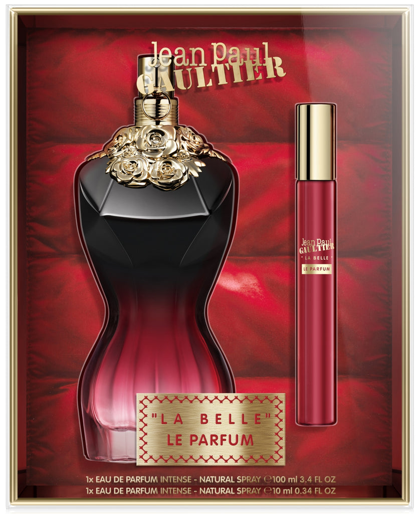 JEAN PAUL GAULTIER LA BELLE LE PARFUM 2 PCS SET FOR WOMEN: 3.4 EAU DE PARFUM INTENSE SPRAY + 0.34 EAU DE PARFUM INTENSE SPRAY