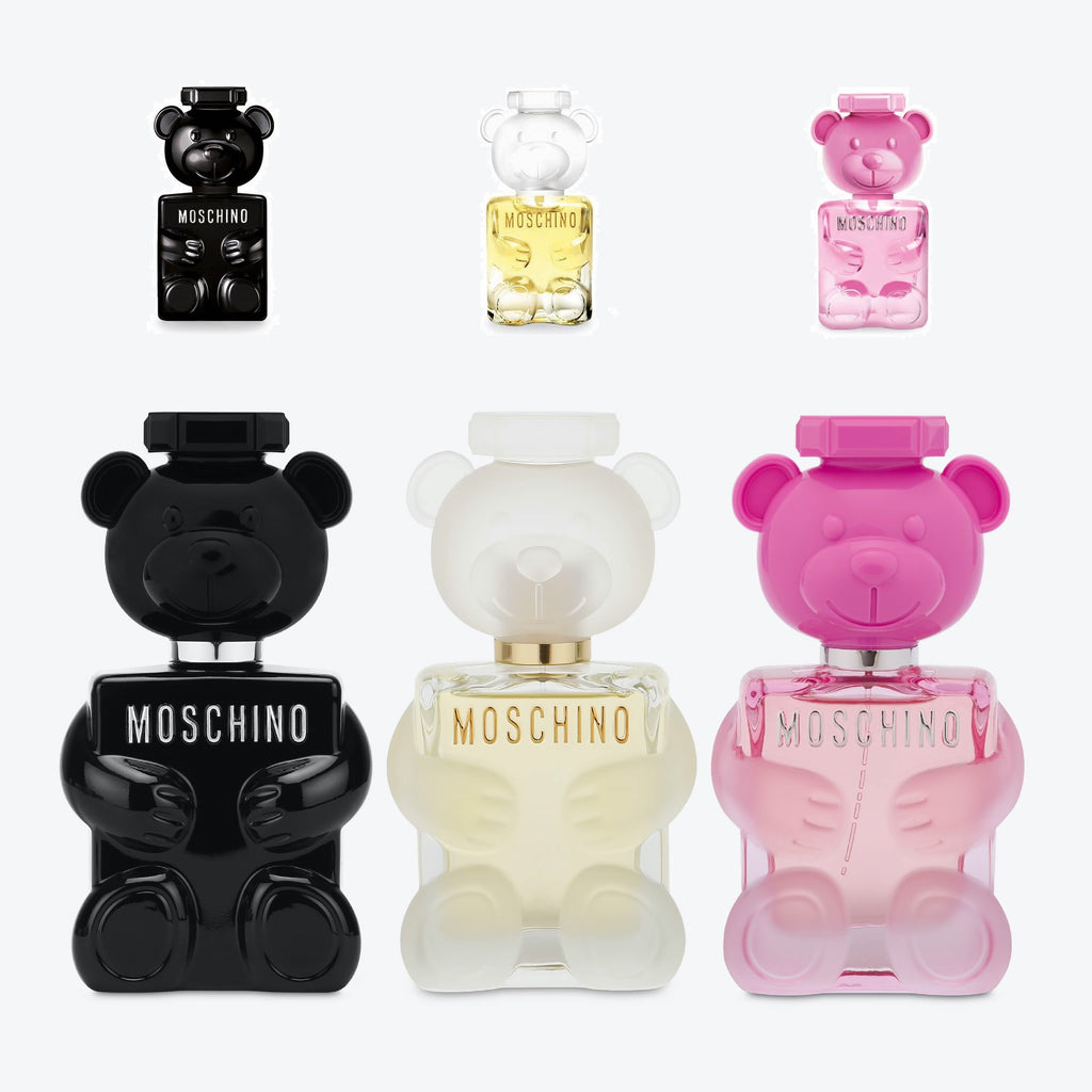 MOSCHINO TOY BOY 6 PCS SET: TOY 2 1 OZ EAU DE PARFUM SPRAY + TOY 2 0.17 EAU DE PARFUM + TOY BOY 1 OZ EAU DE PARFUM SPRAY + TOY BOY 0.17 EAU DE PARFUM + TOY 2 BUBBLE GUM 1 OZ EAU DE TOILETTE SPRAY + 0.17 EAU DE TOILETTE