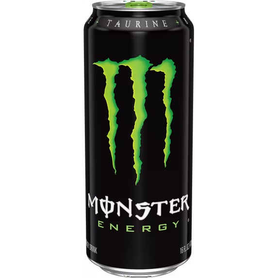 Monster Energy Original Green, Energy Drink with Caffeine, Taurine, & B Vitamins, 16 Fl Oz Can