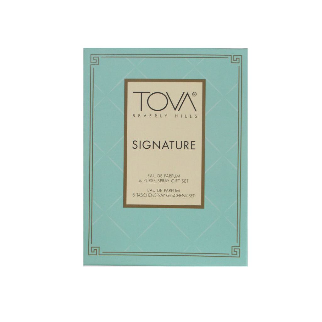 TOVA BEVERLY HILLS SIGNATURE 3 PCS SET FOR WOMEN: 3.4 EAU DE PARFUM + 0.34 EAU DE PARFUM PURSE SPRAY + 0.34 EAU DE PARFUM REFILL