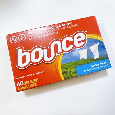 Bounce Fresh Linen Scent Dryer Sheets, 40-Count Box - Controls Static & Softens Fabrics