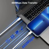 USB-C to Lightning Charging Cable 2 Pack (Apple Compatible)