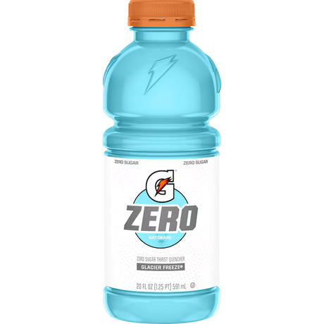 Gatorade Zero Sugar Thirst Quencher Electrolyte Sports Drink (Assorted Flavors), 20 Fl Oz Bottles - Zero Calorie Hydration Formula