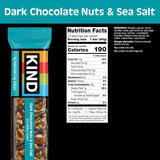 KIND Bar, Dark Chocolate Nuts & Sea Salt, Healthy Gluten-Free Snacks, 1.4 oz Bar