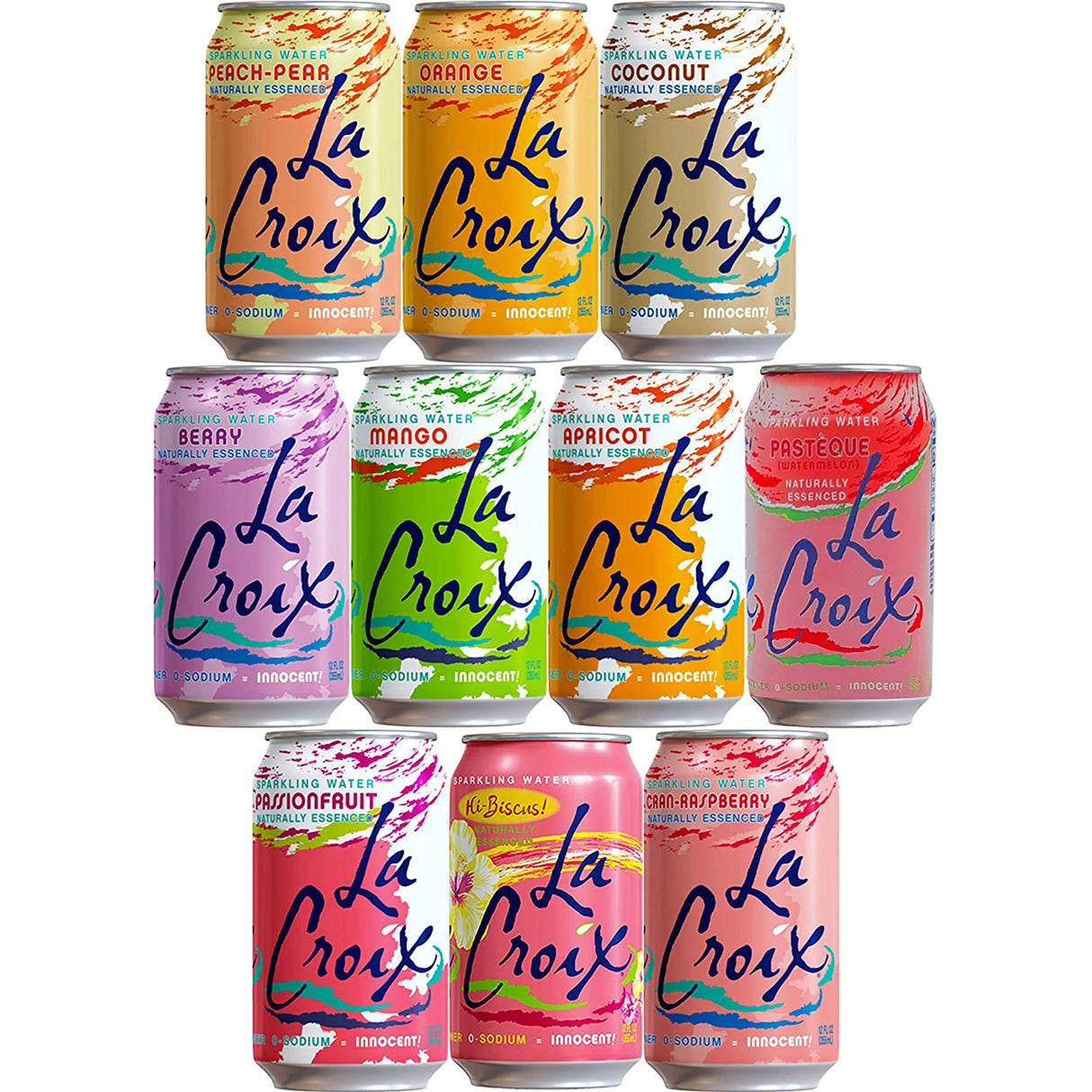 LaCroix Sparkling Water : Lemon, Lime, & Grapefruit (Pamplemousse), Zero Calories, 12 Fl Oz Cans