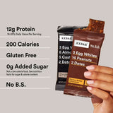 RXBAR Protein Bar (Chocolate Sea Salt or Peanut Butter Flavors), 1.83 oz Bars - 12g Protein, No B.S. Ingredients