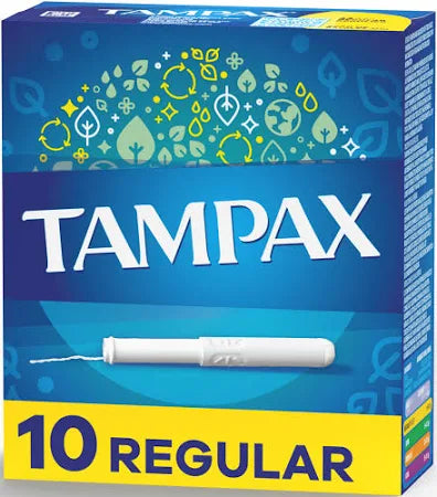 Tampax Tampons, 10 Count Small Pack (Regular Absorbency, Unscented) - Trusted LeakGuard Protection