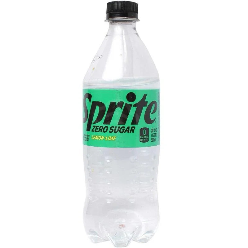 Sprite Zero Sugar Lemon-Lime Soda, 20 Fl Oz Bottle, Zero Calories & 100% Natural Flavors
